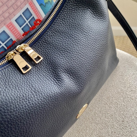 Coach east west pebbled leather Celeste bag in navy - Picture 9 of 15